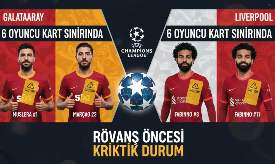 Galatasaray Liverpool Rövanşı Öncesi 6 Oyuncu Kart Sınırında