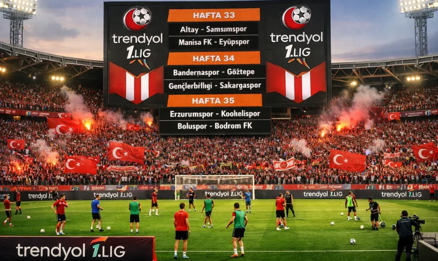 Trendyol 1. Lig’de 33, 34 ve 35. Haftaların Maç Takvimi Belirlendi